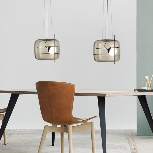 Suspension en Verre Sleek Plot - Lampe LED Suspendue Élégante pour une Ambiance Chaleureuse