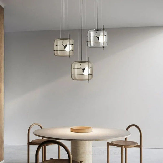 Suspension en Verre Sleek Plot - Lampe LED Suspendue Élégante pour une Ambiance Chaleureuse