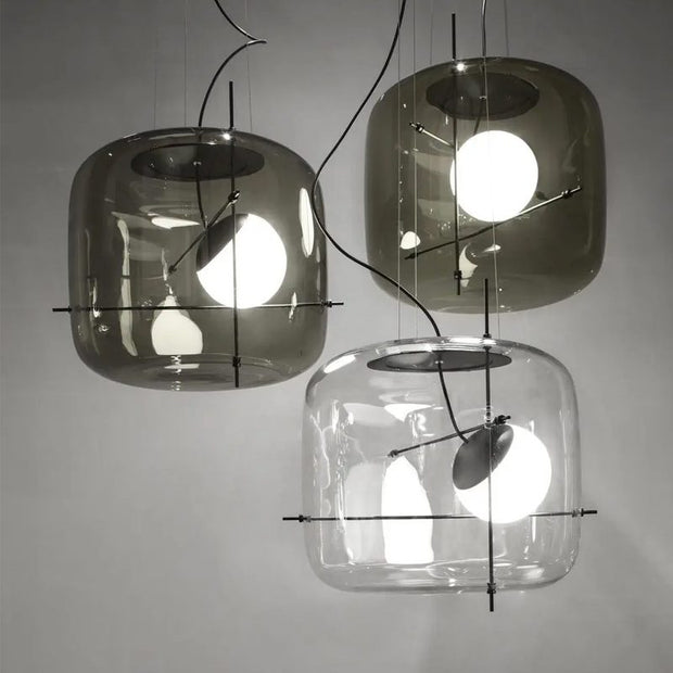 Suspension en Verre Sleek Plot - Lampe LED Suspendue Élégante pour une Ambiance Chaleureuse