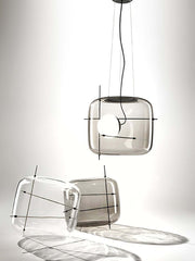 Suspension en Verre Sleek Plot - Lampe LED Suspendue Élégante pour une Ambiance Chaleureuse