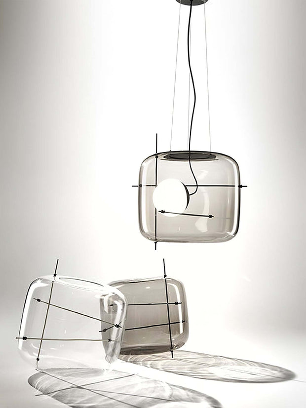 Suspension en Verre Sleek Plot - Lampe LED Suspendue Élégante pour une Ambiance Chaleureuse