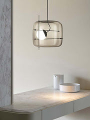 Suspension en Verre Sleek Plot - Lampe LED Suspendue Élégante pour une Ambiance Chaleureuse