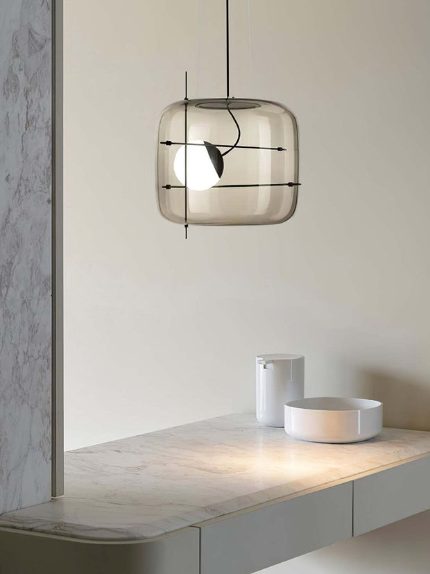 Suspension en Verre Sleek Plot - Lampe LED Suspendue Élégante pour une Ambiance Chaleureuse