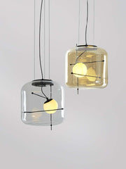 Suspension en Verre Sleek Plot - Lampe LED Suspendue Élégante pour une Ambiance Chaleureuse