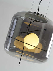 Suspension en Verre Sleek Plot - Lampe LED Suspendue Élégante pour une Ambiance Chaleureuse