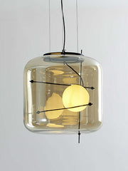Suspension en Verre Sleek Plot - Lampe LED Suspendue Élégante pour une Ambiance Chaleureuse