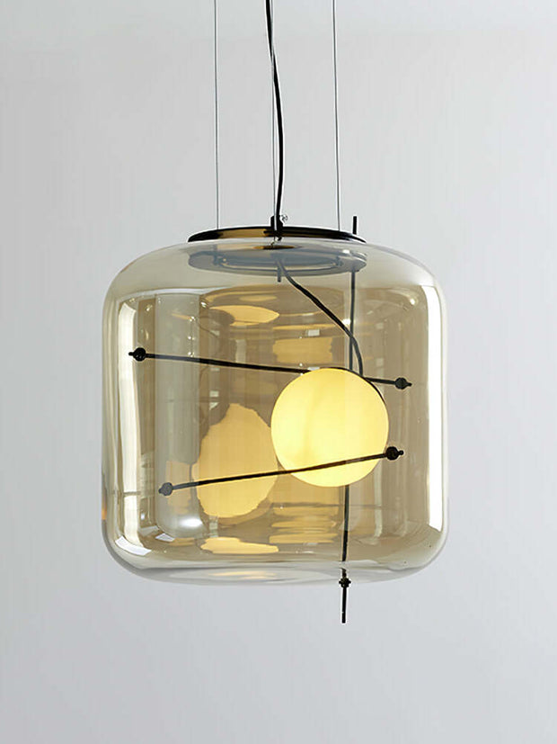 Suspension en Verre Sleek Plot - Lampe LED Suspendue Élégante pour une Ambiance Chaleureuse