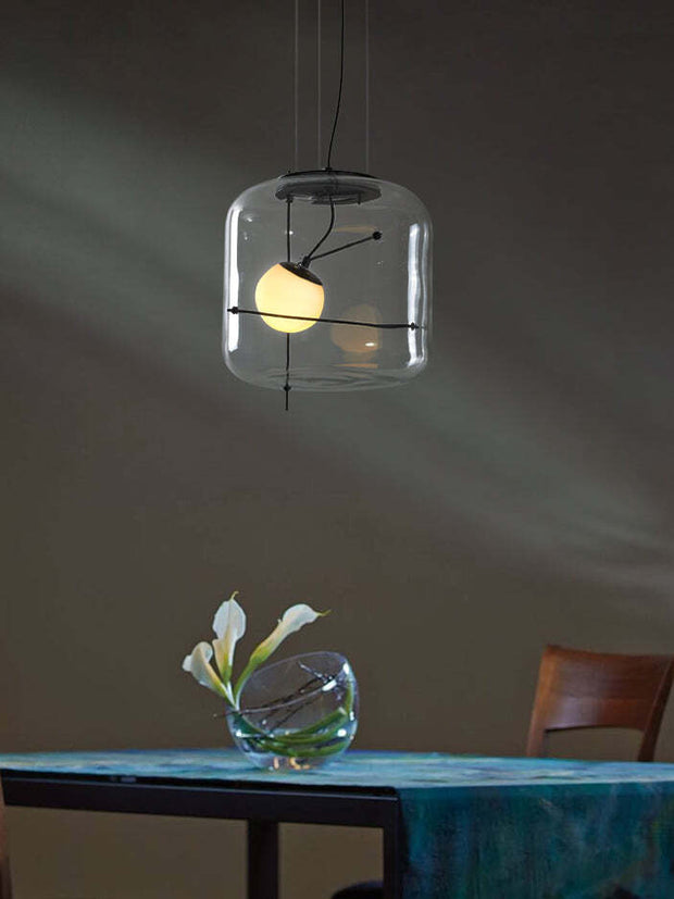 Suspension en Verre Sleek Plot - Lampe LED Suspendue Élégante pour une Ambiance Chaleureuse