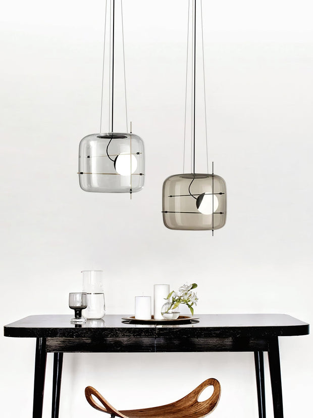 Suspension en Verre Sleek Plot - Lampe LED Suspendue Élégante pour une Ambiance Chaleureuse