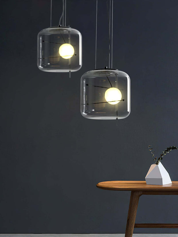 Suspension en Verre Sleek Plot - Lampe LED Suspendue Élégante pour une Ambiance Chaleureuse