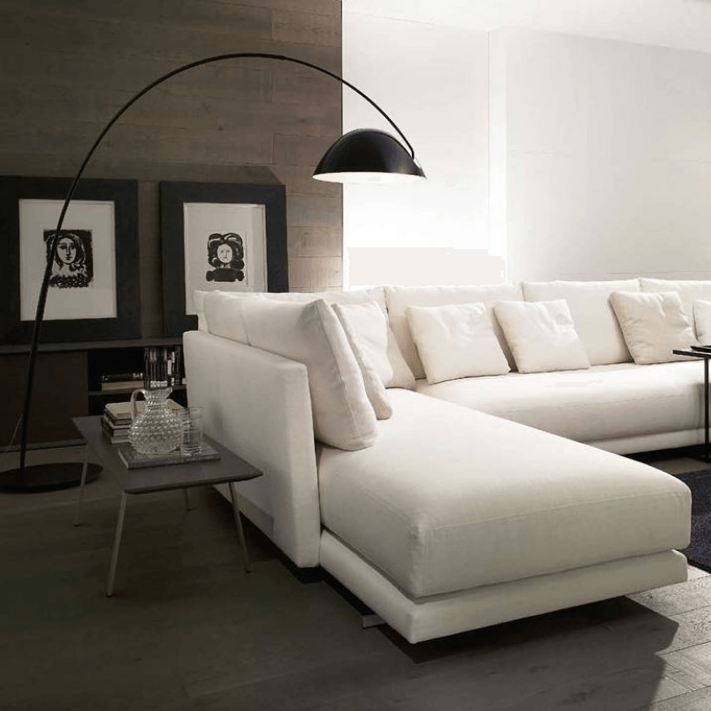 Lampe sur pied Arc de style scandinave – Éclairage LED élégant avec bras réglable