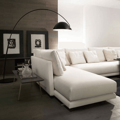 Lampe sur pied Arc de style scandinave – Éclairage LED élégant avec bras réglable