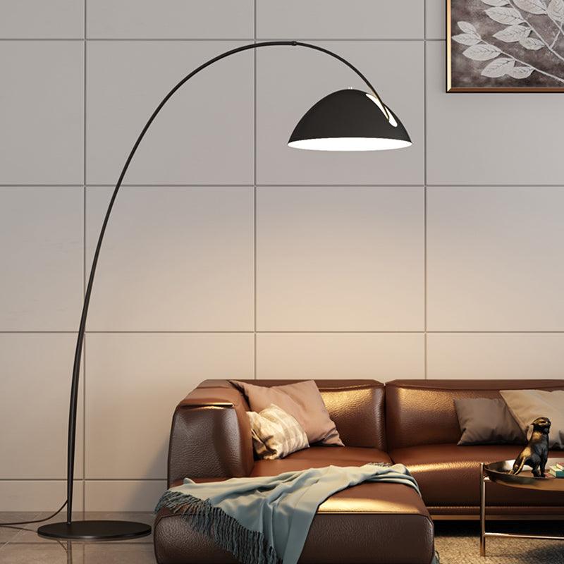 Lampe sur pied Arc de style scandinave – Éclairage LED élégant avec bras réglable