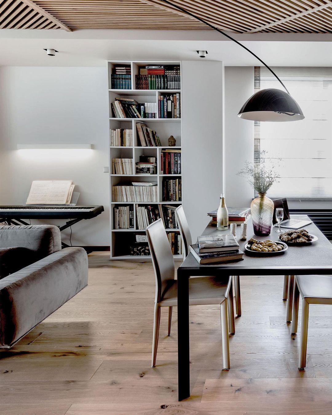 Lampe sur pied Arc de style scandinave – Éclairage LED élégant avec bras réglable