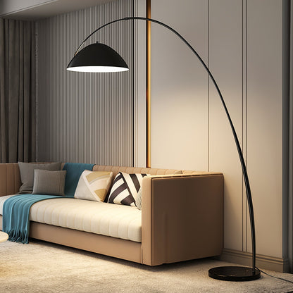 Lampe sur pied Arc de style scandinave – Éclairage LED élégant avec bras réglable