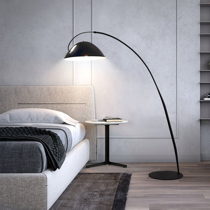 Lampe sur pied Arc de style scandinave – Éclairage LED élégant avec bras réglable