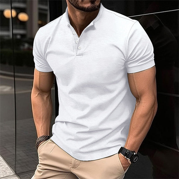 Men's Cotton Long Sleeve Polo – Summer Elegance and Comfort, Available in Multiple Colors and Sizes