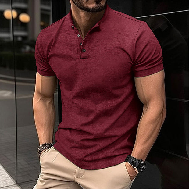 Men's Cotton Long Sleeve Polo – Summer Elegance and Comfort, Available in Multiple Colors and Sizes
