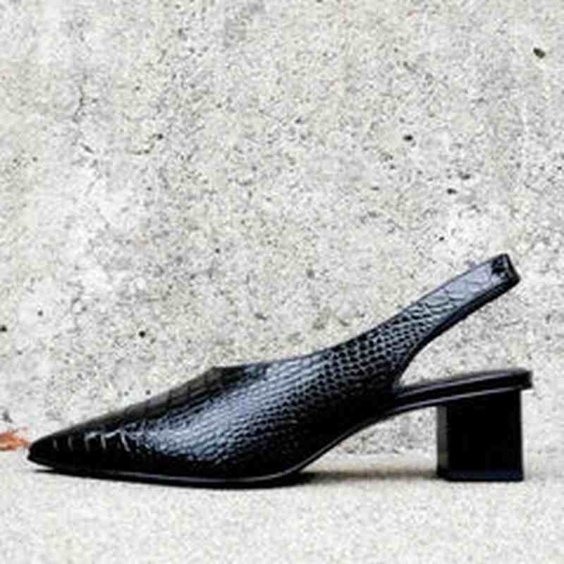 Pompes Orthopédiques Élégantes Femme avec Semelle Orthopédique en Cuir Synthétique Effet Croco - Confort au Quotidien