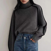Women's Soft Ribbed Knit Turtleneck Sweater, Timeless Comfort, Size XS to XL