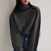 Women's Soft Ribbed Knit Turtleneck Sweater, Timeless Comfort, Size XS to XL
