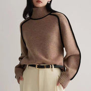 Women's Soft Ribbed Knit Turtleneck Sweater, Timeless Comfort, Size XS to XL
