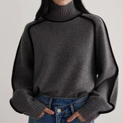 Women's Soft Ribbed Knit Turtleneck Sweater, Timeless Comfort, Size XS to XL