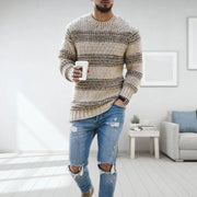 Men's Thick Knit Turtleneck Sweater with Norwegian Design – Comfort and Elegance for Winter