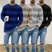 Men's Thick Knit Turtleneck Sweater with Norwegian Design – Comfort and Elegance for Winter