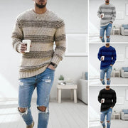 Men's Thick Knit Turtleneck Sweater with Norwegian Design – Comfort and Elegance for Winter