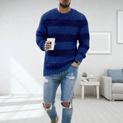 Men's Thick Knit Turtleneck Sweater with Norwegian Design – Comfort and Elegance for Winter