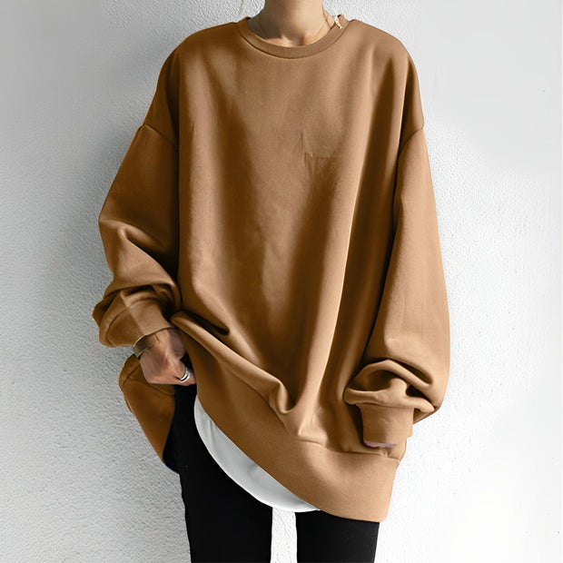 Comfortable Oversized Pullover for Women with Textured Finish – Versatile Piece for All-Day Comfort