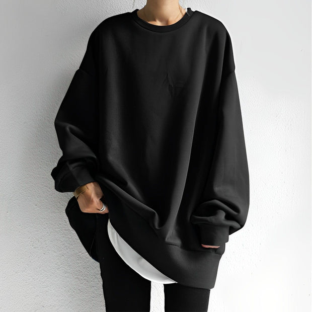 Comfortable Oversized Pullover for Women with Textured Finish – Versatile Piece for All-Day Comfort