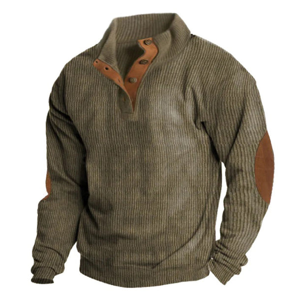 Corduroy Velvet Sweater for Men - Elegance and Optimal Comfort for Winter