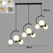 Modern and elegant LED chandelier - Glass and acrylic design perfect for living and dining spaces