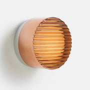 Elegant round LED wall sconce – Warm ambiance with Mylk glass diffuser for living room and bedroom decoration