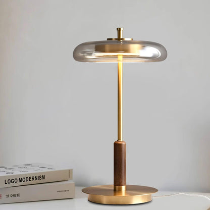 Lampe de Table Contemporaine Ronaldo – Design Élégant en Métal et Verre LED avec une Lumière Douce