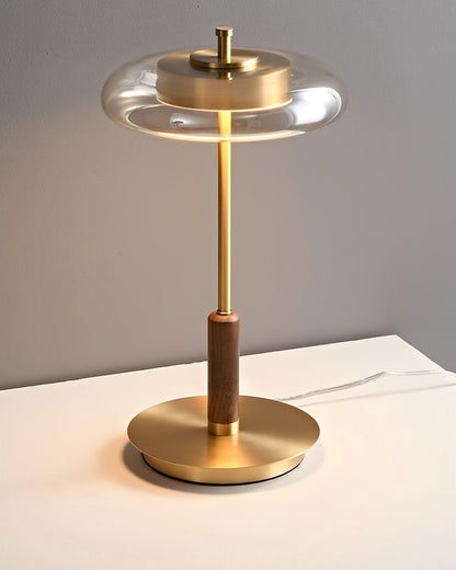 Lampe de Table Contemporaine Ronaldo – Design Élégant en Métal et Verre LED avec une Lumière Douce