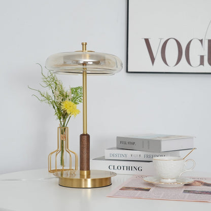 Lampe de Table Contemporaine Ronaldo – Design Élégant en Métal et Verre LED avec une Lumière Douce