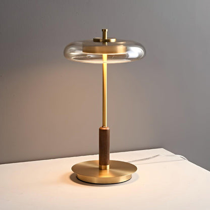 Lampe de Table Contemporaine Ronaldo – Design Élégant en Métal et Verre LED avec une Lumière Douce