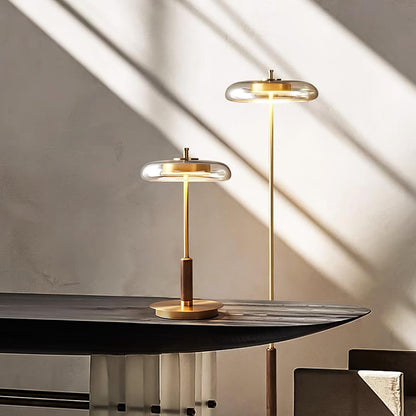 Lampe de Table Contemporaine Ronaldo – Design Élégant en Métal et Verre LED avec une Lumière Douce
