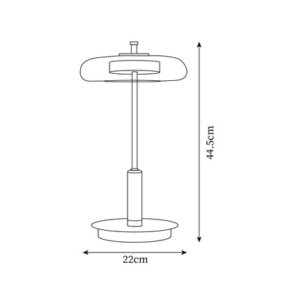 Lampe de Table Contemporaine Ronaldo – Design Élégant en Métal et Verre LED avec une Lumière Douce