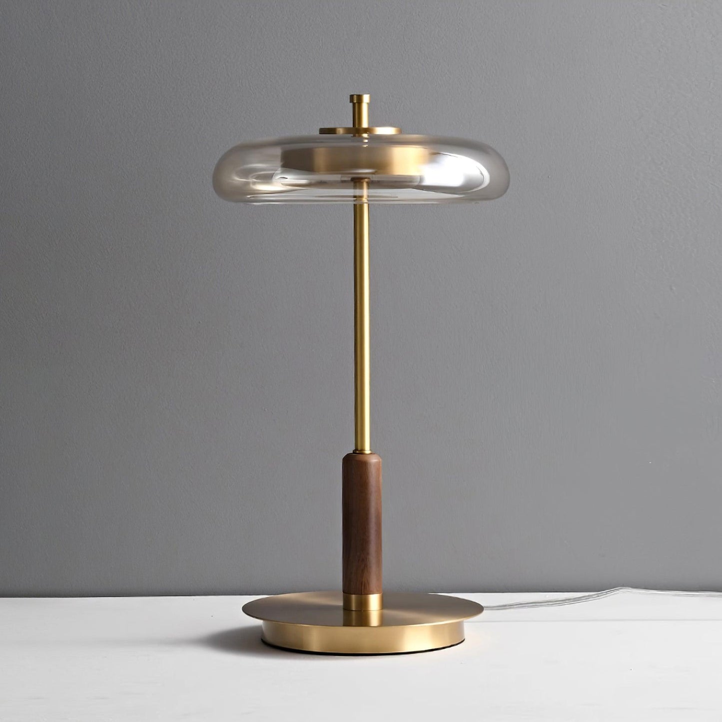 Lampe de Table Contemporaine Ronaldo – Design Élégant en Métal et Verre LED avec une Lumière Douce