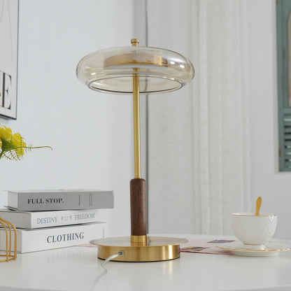 Lampe de Table Contemporaine Ronaldo – Design Élégant en Métal et Verre LED avec une Lumière Douce