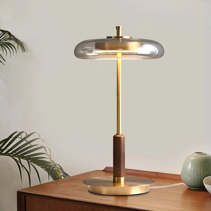 Lampe de Table Contemporaine Ronaldo – Design Élégant en Métal et Verre LED avec une Lumière Douce