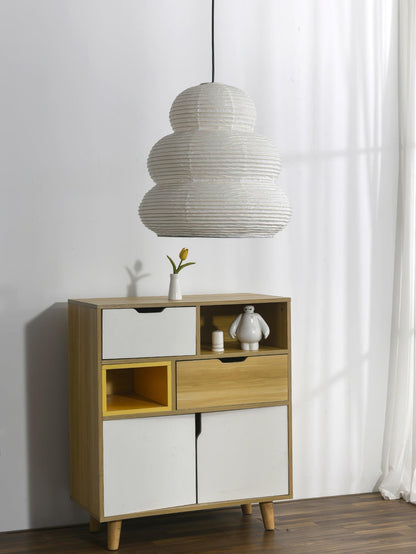 Suspension en Papier de Riz Élégance Naturelle – Enveloppez Votre Espace d'une Lumière Douce