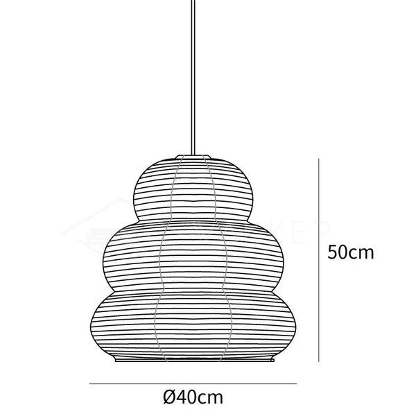 Suspension en Papier de Riz Élégance Naturelle – Enveloppez Votre Espace d'une Lumière Douce