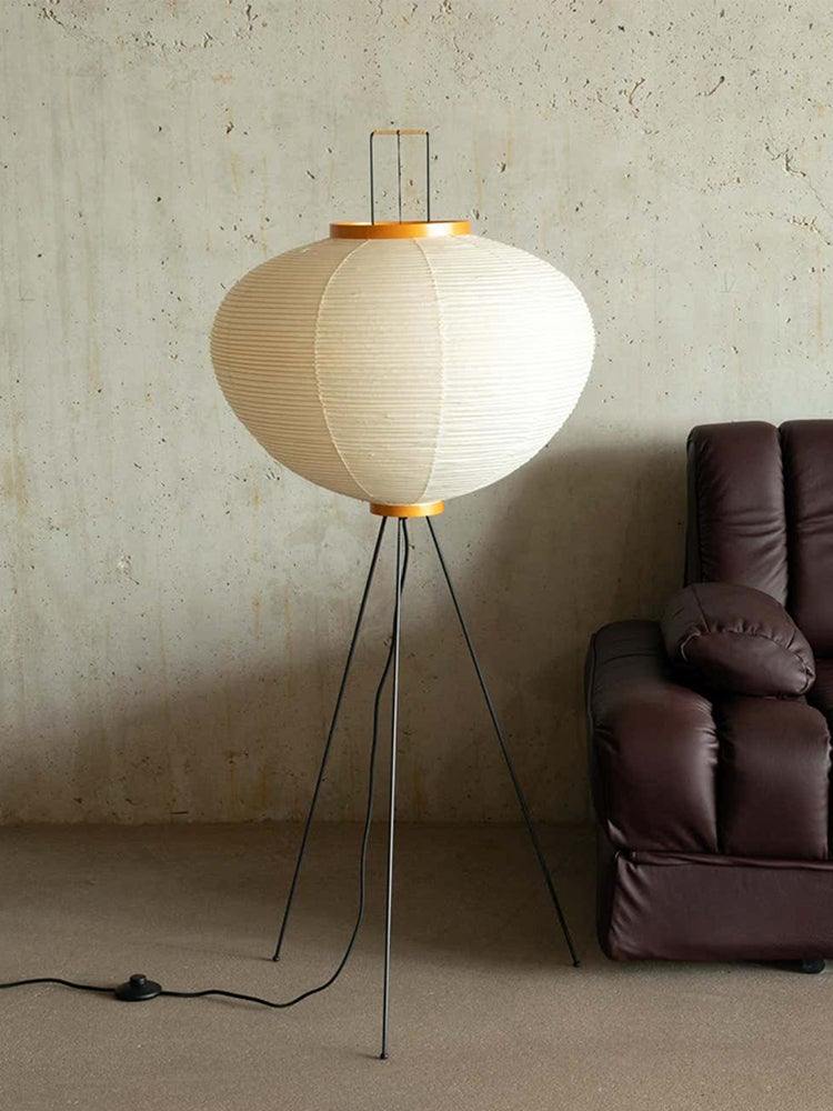 Lampadaire en papier de riz élégant – Éclairage sleek et stylé pour votre salon et votre chambre à coucher