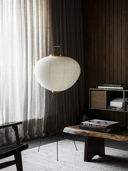 Lampadaire en papier de riz élégant – Éclairage sleek et stylé pour votre salon et votre chambre à coucher