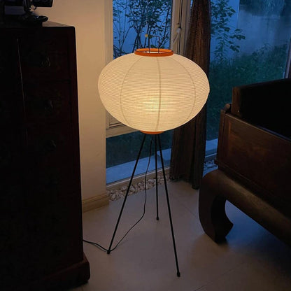 Lampadaire en papier de riz élégant – Éclairage sleek et stylé pour votre salon et votre chambre à coucher